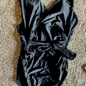 Pinkblush maternity black swimsuit